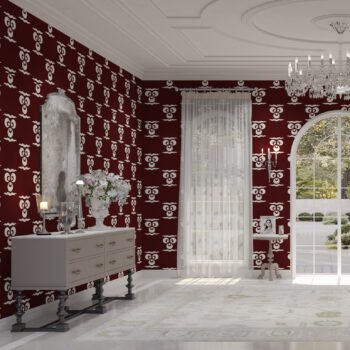 Chintamani | Gauze | Burgundy