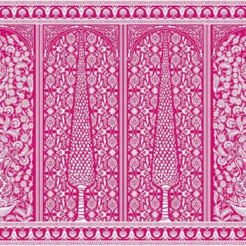ISFAHAAN| Gauze |FUSCHIA