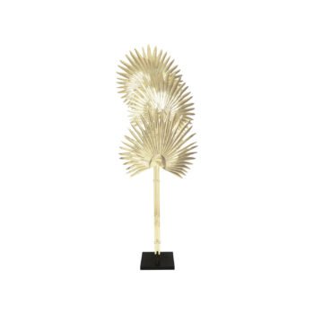 CHINA PALM LEAF - ALUMINIUM FINISH FLOOR LAMP