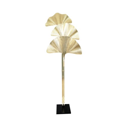 GINKGO LEAF-  ALUMINIUM FINISH FLOOR LAMP