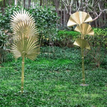 GINKGO LEAF-  ALUMINIUM FINISH FLOOR LAMP