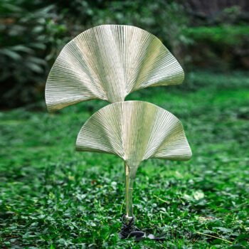 GINKGO - ALUMINIUM FINISH TABLE LAMP