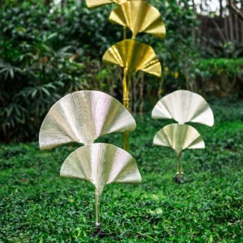 GINKGO - ALUMINIUM FINISH TABLE LAMP