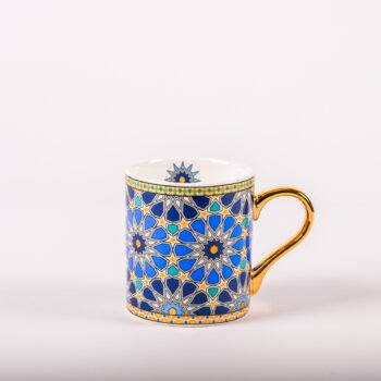 MOROCCO -  MUGS WITH GOLD ACCENT - SET OF 2