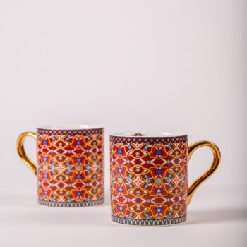 MARRAKESH - MUGS WITH GOLD ACCENT - SET OF 2