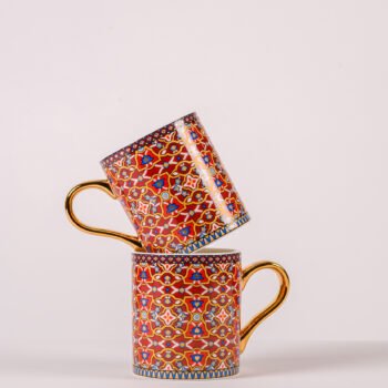 MARRAKESH - MUGS WITH GOLD ACCENT - SET OF 2
