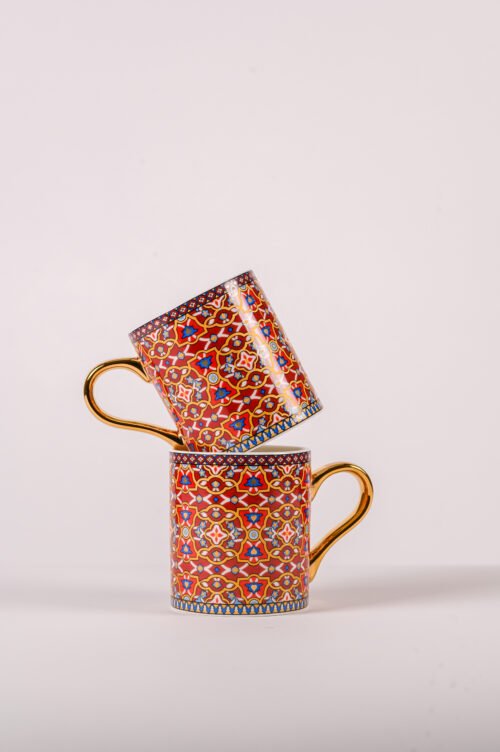MARRAKESH - MUGS WITH GOLD ACCENT - SET OF 2