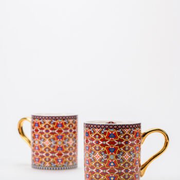MARRAKESH - MUGS WITH GOLD ACCENT - SET OF 2