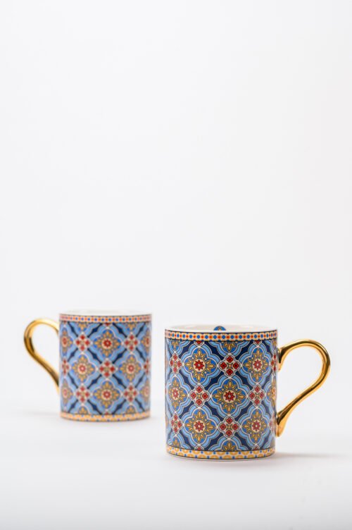 TANGIER - MUGS WITH GOLD ACCENT - SET OF 2