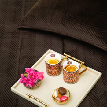 MARRAKESH - MUGS WITH GOLD ACCENT - SET OF 2